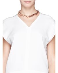 Eddie Borgo | Multicolor Two Tone Circle Estate Cubic Zirconia Necklace | Lyst
