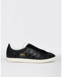 adidas black leather gazelle trainers adidas black leather gazelle trainers
