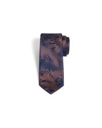 Ted Baker | Orange Flowton Two-tone Floral Skinny Tie for Men | Lyst