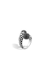 John Hardy | Bypass Ring With Black Sapphire | Lyst