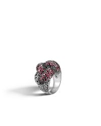 John Hardy | Red Classic Chain Large Braided Ring | Lyst