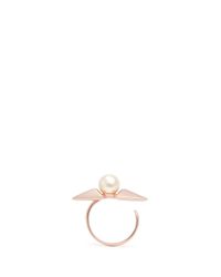 Joomi Lim | White 'vicious Love 2' Pyramid Spike Pearl Ring | Lyst