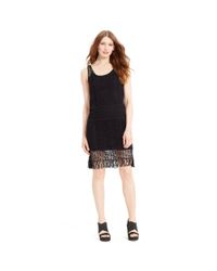 Ralph Lauren | Black Fringed Lace Sleeveless Dress | Lyst