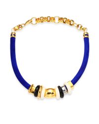 Lizzie Fortunato | Blue Tortola Beaded Suede Treasure Necklace | Lyst