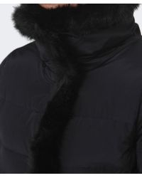 Armani Jeans Black Faux-Fur Cape