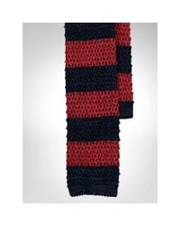 Polo Ralph Lauren | Blue Striped Knit-silk Tie for Men | Lyst