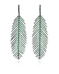 Sidney Garber | Green Feathers That Move Earrings | Lyst