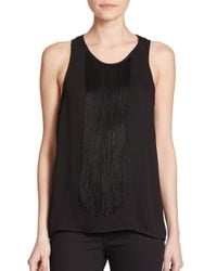 Karina Grimaldi | Black Azalea Fringe Tank Top | Lyst