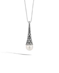 John Hardy | Metallic Dot Long Drop Pendant | Lyst