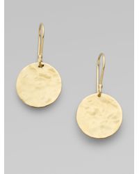 Ippolita | Metallic Glamazon Sculptural Metal 18k Yellow Gold Mini Wavy Disc Drop Earrings | Lyst