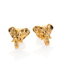 Tory Burch | Metallic Naomi Elephant Stud Earrings | Lyst