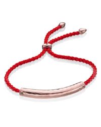 Monica Vinader | Red Esencia Friendship Bracelet | Lyst