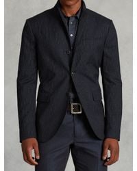 John Varvatos | Blue Peak Lapel Pinstripe Jacket for Men | Lyst