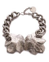 Alexander McQueen | Metallic Flower Choker | Lyst