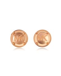 Michael Kors | Metallic Heritage Mk Logo Stud Earrings | Lyst
