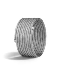 John Hardy | Gray Classic Chain Multiple Coil Bracelet In Silver With Diamonds | Lyst