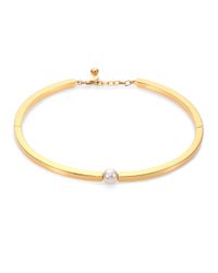 Chloé | Metallic Darcey Faux Pearl Collar Necklace | Lyst