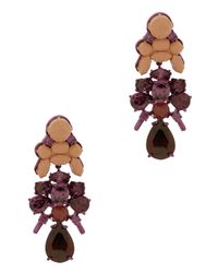 EK Thongprasert | Purple 3tier Drop Round Jewel Earring | Lyst