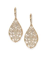 Adriana Orsini | Metallic Garden Gate Pavé Crystal Filigree Large Drop Earrings/goldtone | Lyst