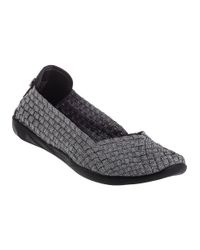 Bernie Mev | Metallic Catwalk Ballet Flat Pewter Fabric | Lyst