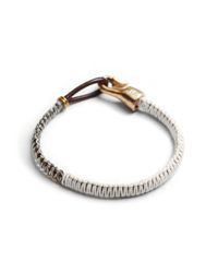 Lulu Frost | Gray G. Frost Cobra Leather Bracelet - Salt/pepper for Men | Lyst
