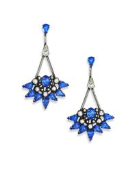 DANNIJO | Blue Walker Crystal Drop Earrings | Lyst
