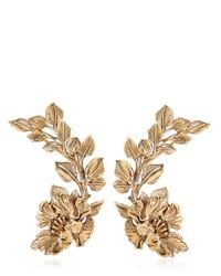 Roberto Cavalli | Metallic Flower Cuff Earrings | Lyst