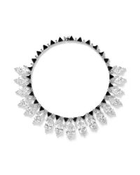 CZ by Kenneth Jay Lane | Metallic Pear Cut Droplet Cubic Zirconia Necklace | Lyst