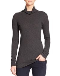 Rag & Bone | Gray Seamed Long-sleeve Turtleneck | Lyst
