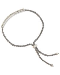 Monica Vinader | Metallic Skinny Diamond Long Bar Bracelet | Lyst