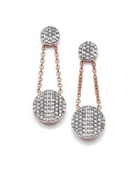 Phillips House | Pink Affair Diamond & 14K Rose Gold Infinity Double-Drop Earrings | Lyst