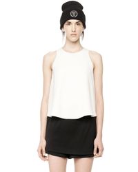 Alexander Wang | White Poly Crepe Tank Top | Lyst