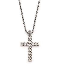 John Hardy | Metallic Classic Chain & Cross Necklace for Men | Lyst