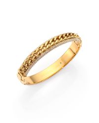 Michael Kors | Metallic Pave Frozen Chain Bangle Bracelet | Lyst