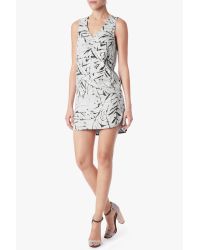7 For All Mankind White Fossil Leaf Burnout Dress