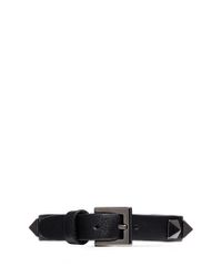 Valentino | Black 'Rockstud' Leather Bracelet for Men | Lyst