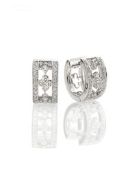 Kwiat | Jasmine Diamond & 18k White Gold Huggie Hoop Earrings/0.65 | Lyst