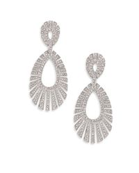 Adriana Orsini | Metallic Decadence Pavé Crystal Teardrop Earrings | Lyst