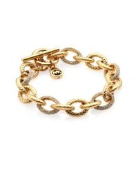 Michael Kors | Metallic Skorpios Braided Link Toggle Bracelet | Lyst