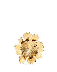 Alexander McQueen | Metallic Lotus Flower Ring | Lyst