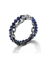 John Hardy | Black Stainless Steel Double Wrap Link Bracelet for Men | Lyst