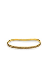 Fallon | Metallic Goldplated and Crystal Pave Palm Cuff Bracelet | Lyst