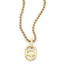 Gucci | Metallic Running G 18K Yellow Gold Pendant Necklace | Lyst