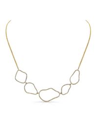 Anne Sisteron | 14kt Yellow Gold Diamond Organic Shape Necklace | Lyst