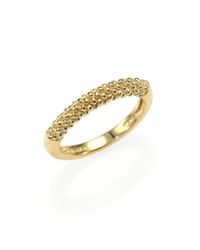 Lagos | Metallic 18k Yellow Gold Caviar Beaded Ring | Lyst