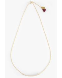 7 For All Mankind | Metallic Shashi Diamond Bar Necklace | Lyst
