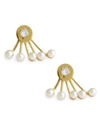 Ca&Lou - Metallic Pixie Pearl Earrings - Lyst