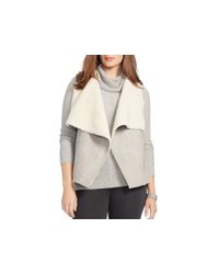 Pink Pony | Gray Lauren Plus Faux Shearling Vest | Lyst