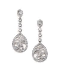 Adriana Orsini | Metallic Nouveau PavÉ Crystal Teardrop Earrings | Lyst