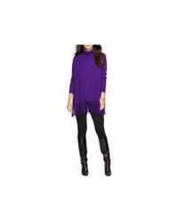 Ralph Lauren | Purple Lauren Fringe Turtleneck Sweater - Bloomingdale's Exclusive | Lyst